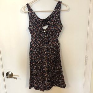 Navy floral dress